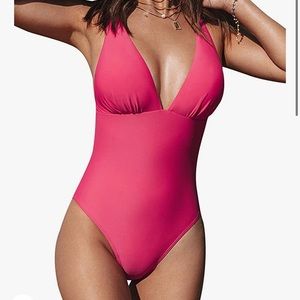 Pink one piece swimsuit